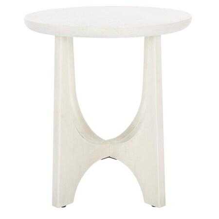 Safavieh 20 x 20 x 22 in. Sasha Wood Accent Table, White Washed SFV2129A
